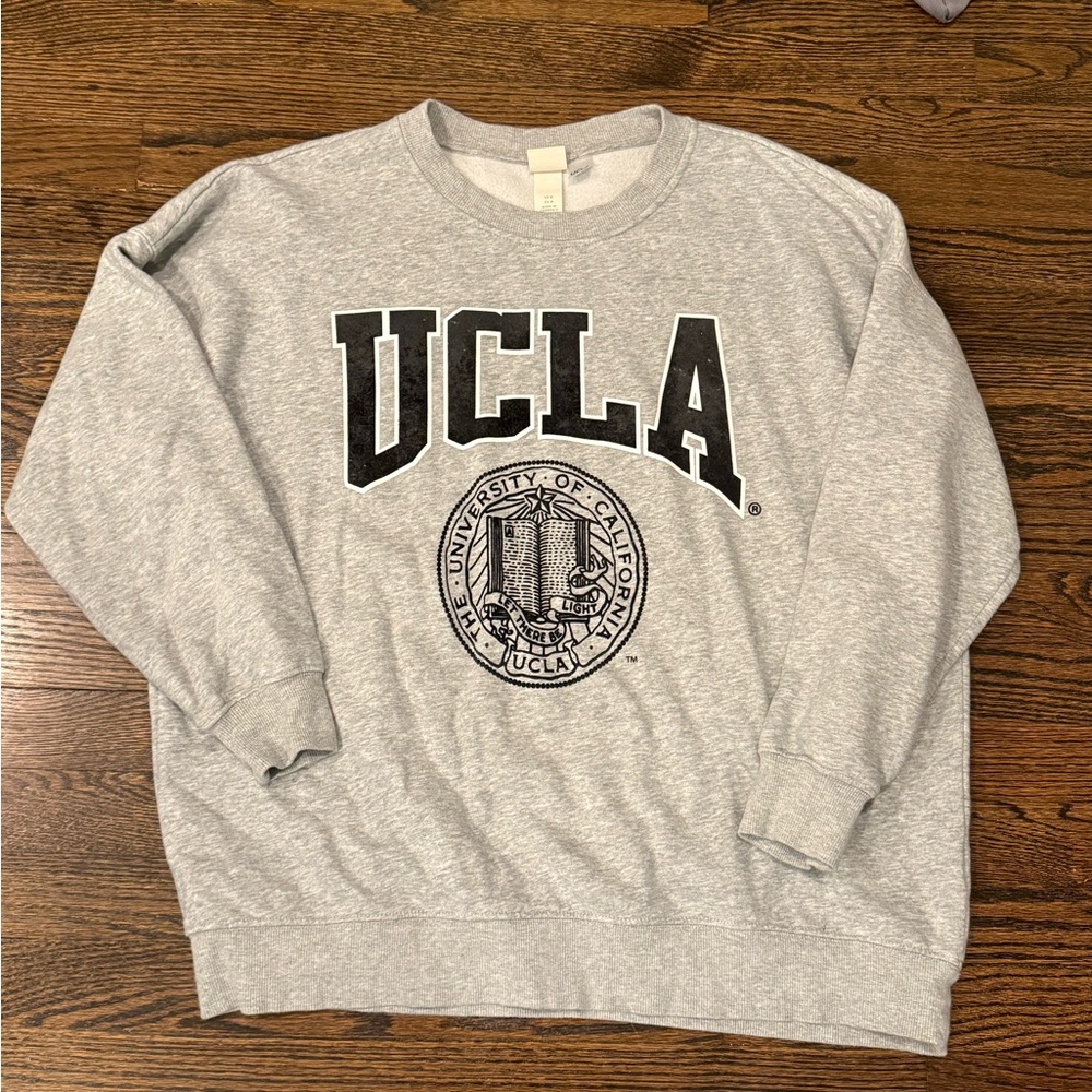 UCLA Grey and Black Oversized Crewneck